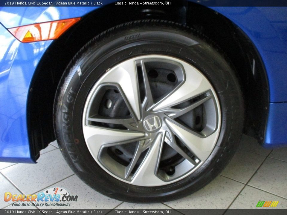 2019 Honda Civic LX Sedan Agean Blue Metallic / Black Photo #12
