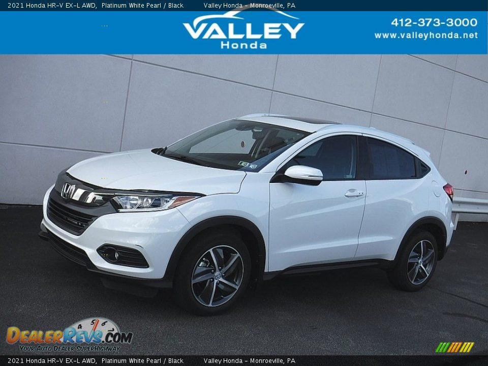 2021 Honda HR-V EX-L AWD Platinum White Pearl / Black Photo #1