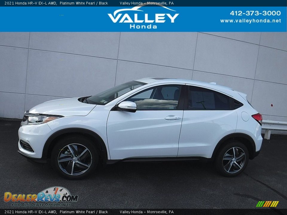 2021 Honda HR-V EX-L AWD Platinum White Pearl / Black Photo #2