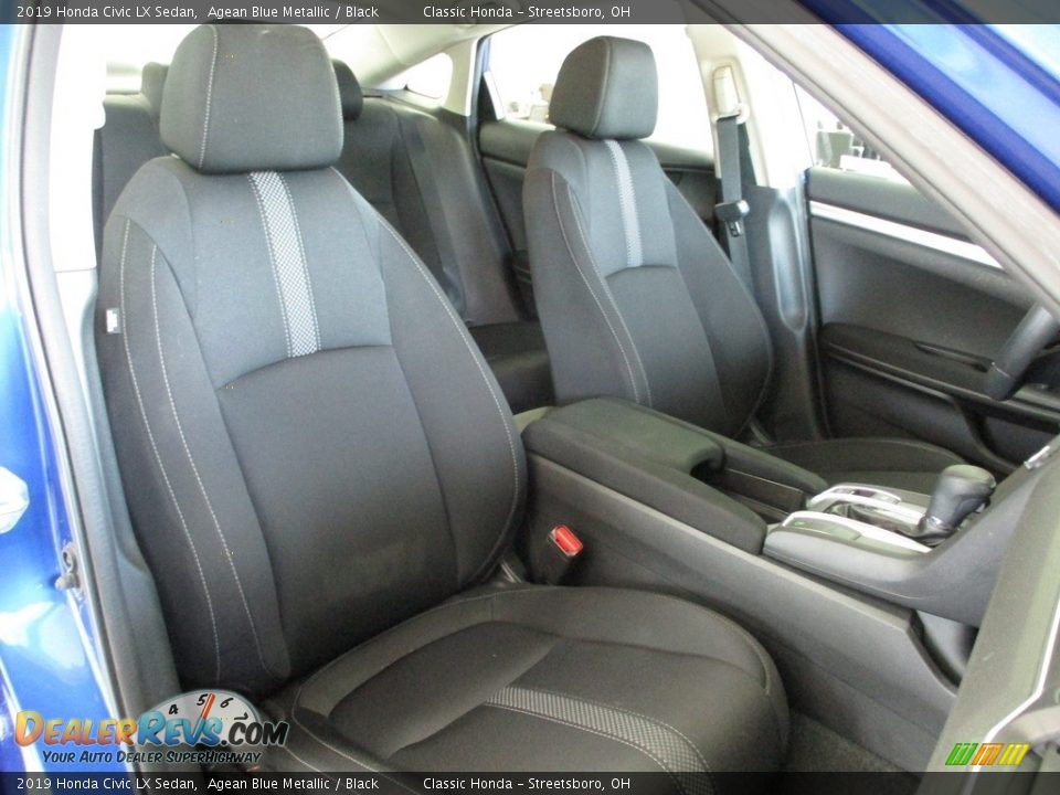 2019 Honda Civic LX Sedan Agean Blue Metallic / Black Photo #18
