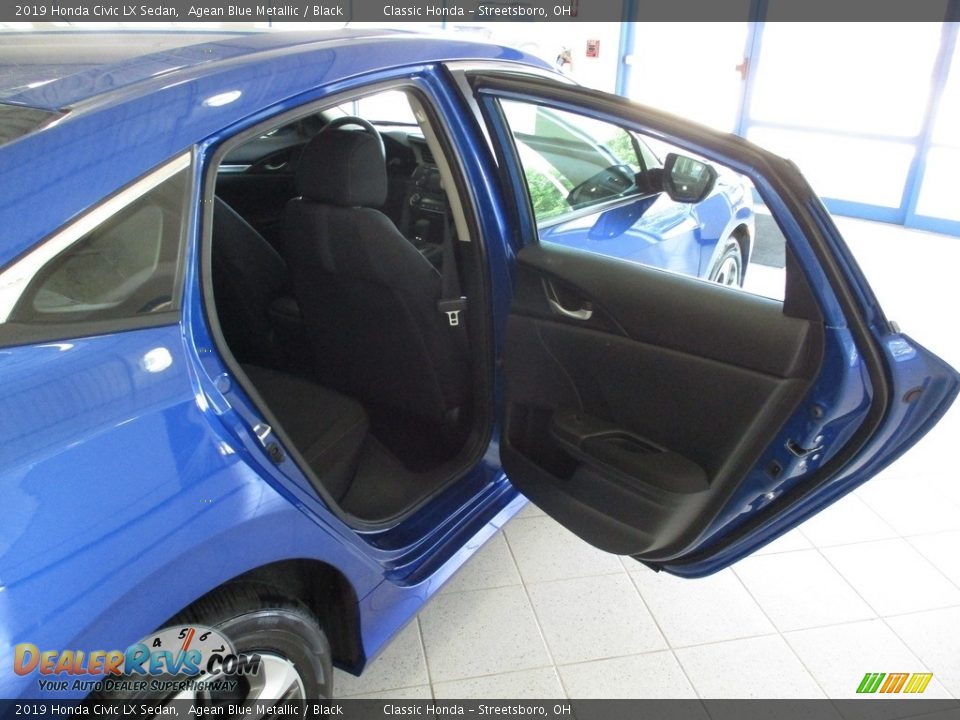2019 Honda Civic LX Sedan Agean Blue Metallic / Black Photo #20