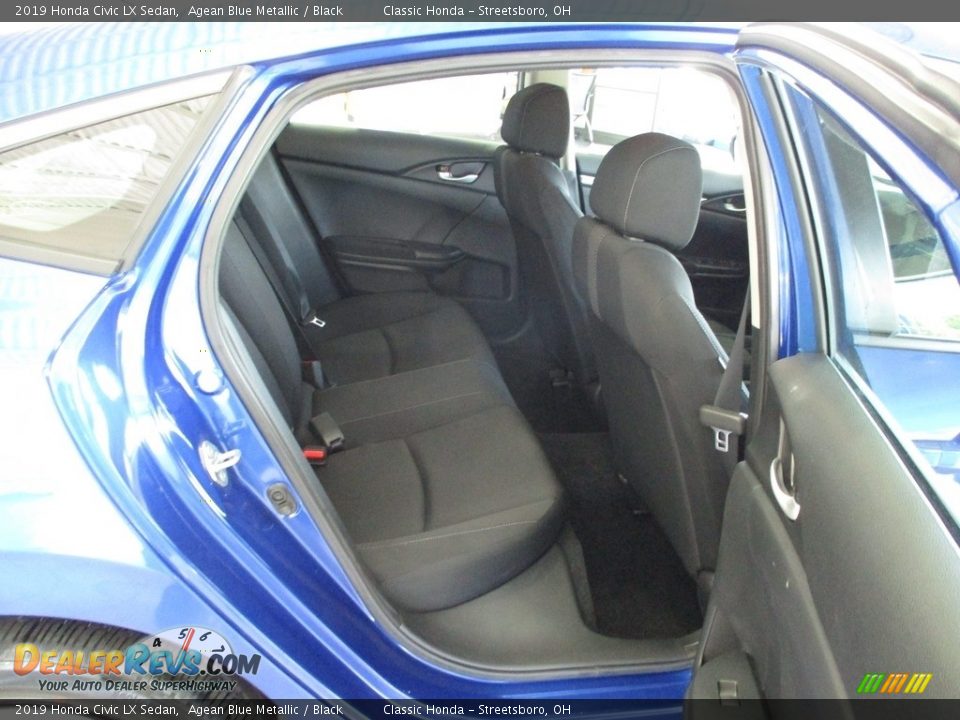 2019 Honda Civic LX Sedan Agean Blue Metallic / Black Photo #21