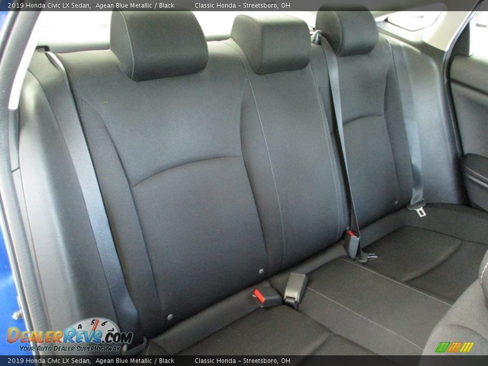 2019 Honda Civic LX Sedan Agean Blue Metallic / Black Photo #22