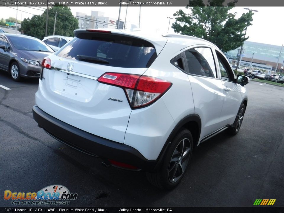 2021 Honda HR-V EX-L AWD Platinum White Pearl / Black Photo #7