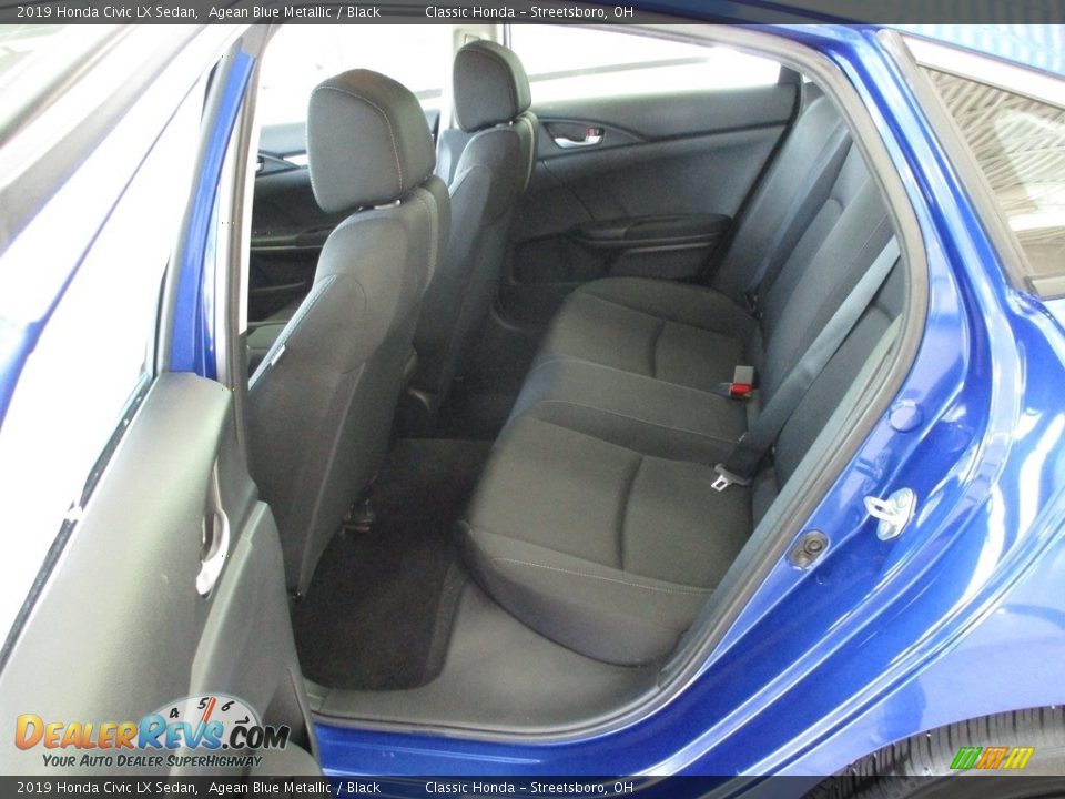 2019 Honda Civic LX Sedan Agean Blue Metallic / Black Photo #24