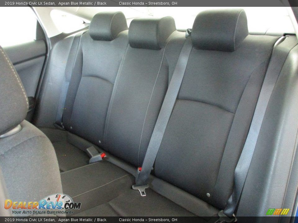 2019 Honda Civic LX Sedan Agean Blue Metallic / Black Photo #25