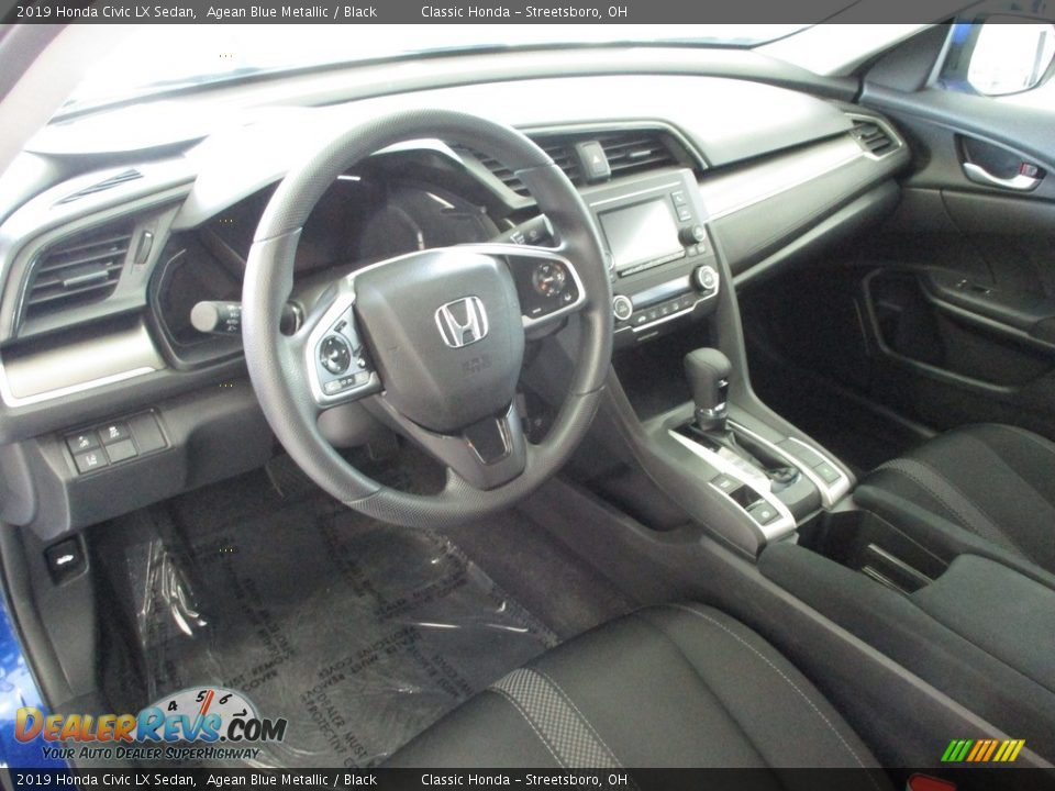 2019 Honda Civic LX Sedan Agean Blue Metallic / Black Photo #29
