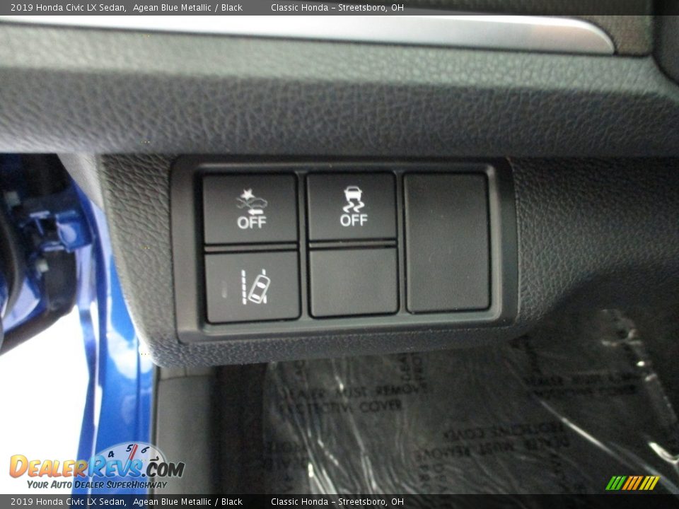 2019 Honda Civic LX Sedan Agean Blue Metallic / Black Photo #30