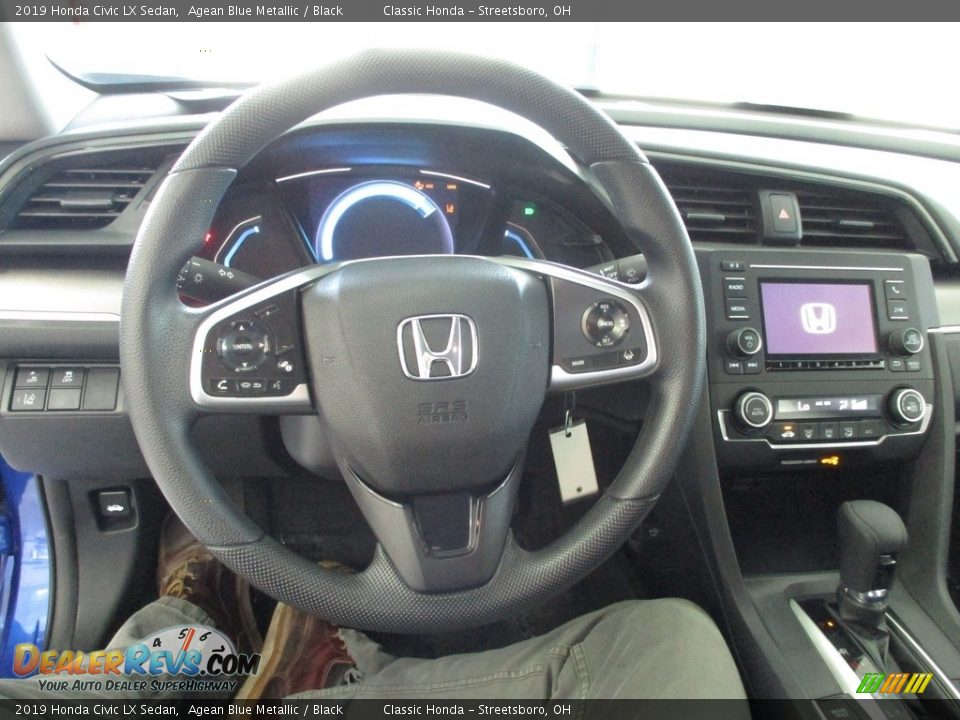 2019 Honda Civic LX Sedan Agean Blue Metallic / Black Photo #31