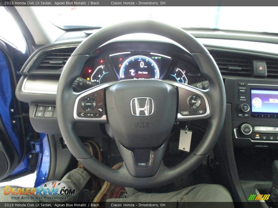 2019 Honda Civic LX Sedan Agean Blue Metallic / Black Photo #32