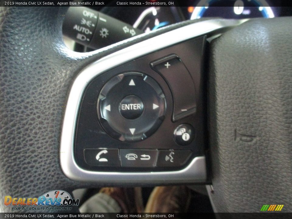 2019 Honda Civic LX Sedan Agean Blue Metallic / Black Photo #34