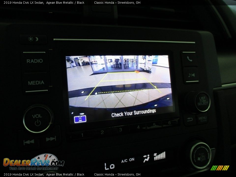 2019 Honda Civic LX Sedan Agean Blue Metallic / Black Photo #36