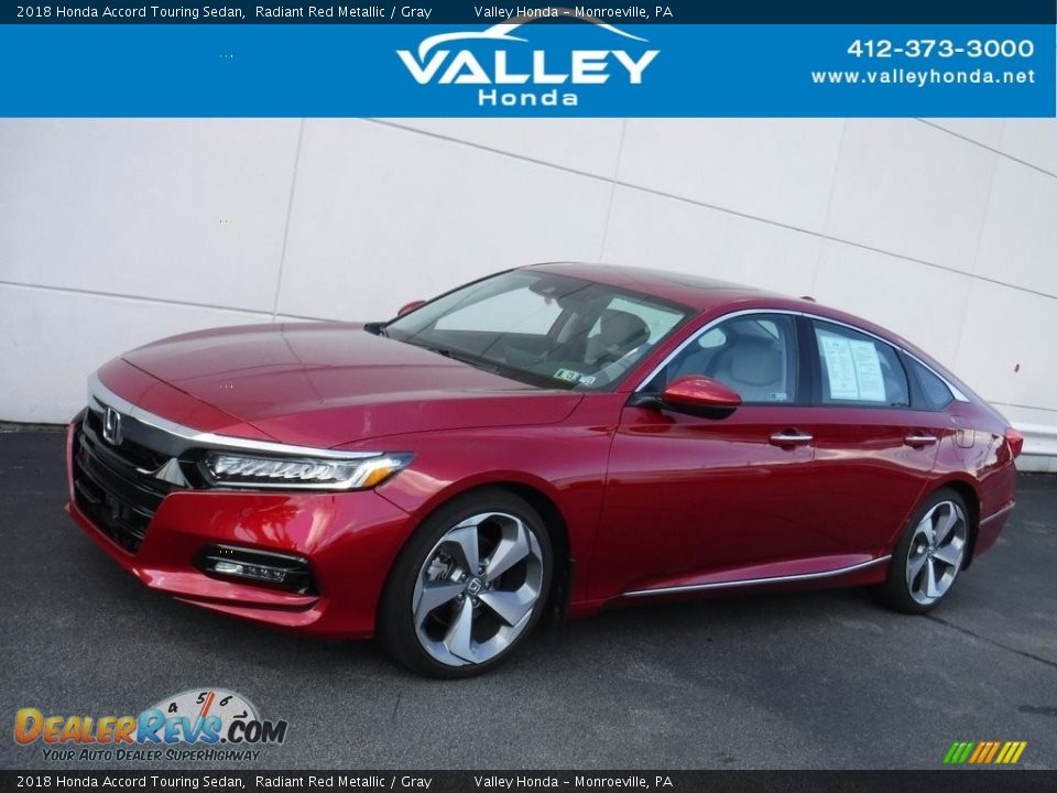 2018 Honda Accord Touring Sedan Radiant Red Metallic / Gray Photo #1