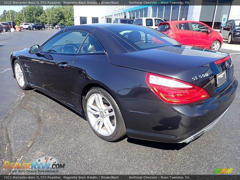 2013 Mercedes-Benz SL 550 Roadster Magnetite Black Metallic / Brown/Black Photo #4