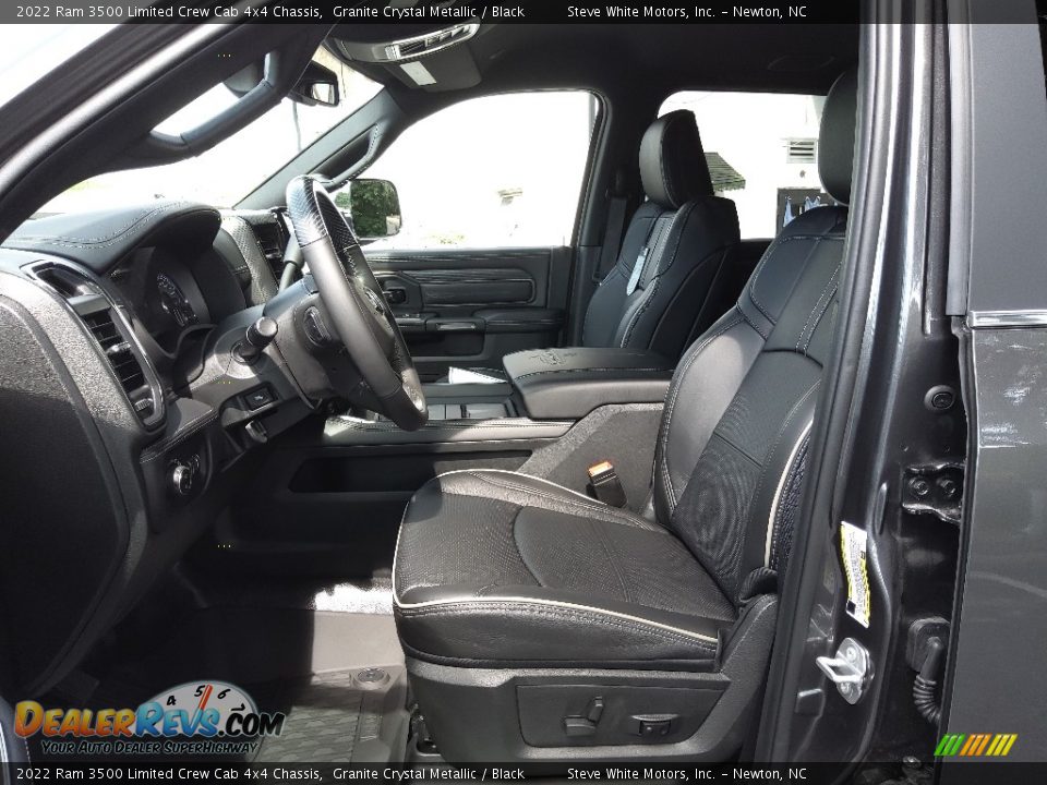 Black Interior - 2022 Ram 3500 Limited Crew Cab 4x4 Chassis Photo #10