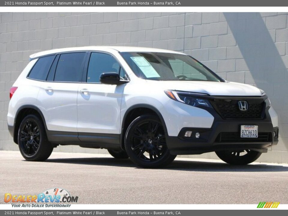 2021 Honda Passport Sport Platinum White Pearl / Black Photo #2