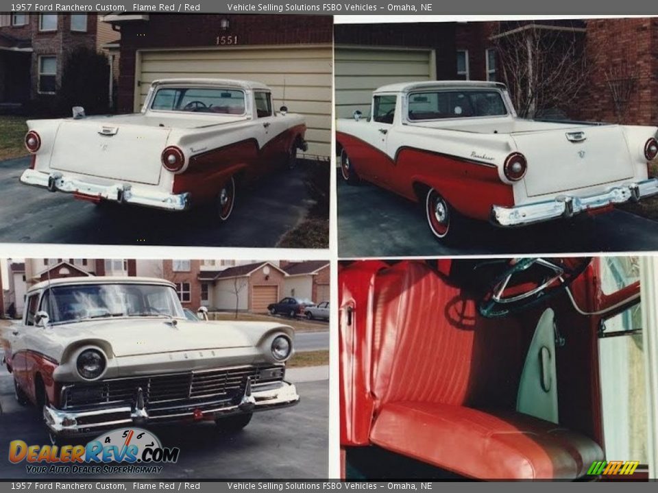 1957 Ford Ranchero Custom Flame Red / Red Photo #2