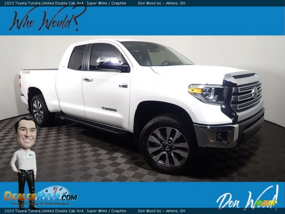 2020 Toyota Tundra Limited Double Cab 4x4 Super White / Graphite Photo #1