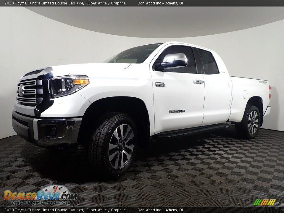 2020 Toyota Tundra Limited Double Cab 4x4 Super White / Graphite Photo #9