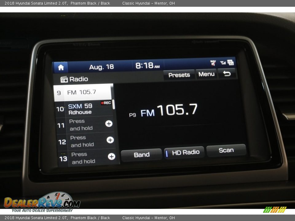2018 Hyundai Sonata Limited 2.0T Phantom Black / Black Photo #11