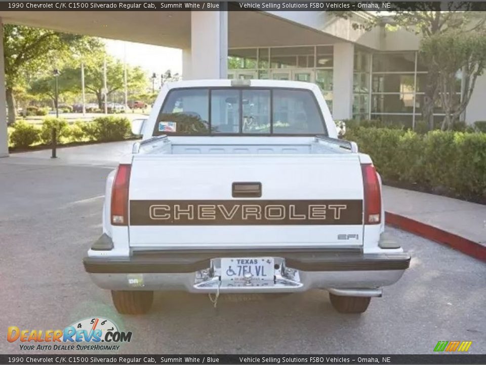 1990 Chevrolet C/K C1500 Silverado Regular Cab Summit White / Blue Photo #5