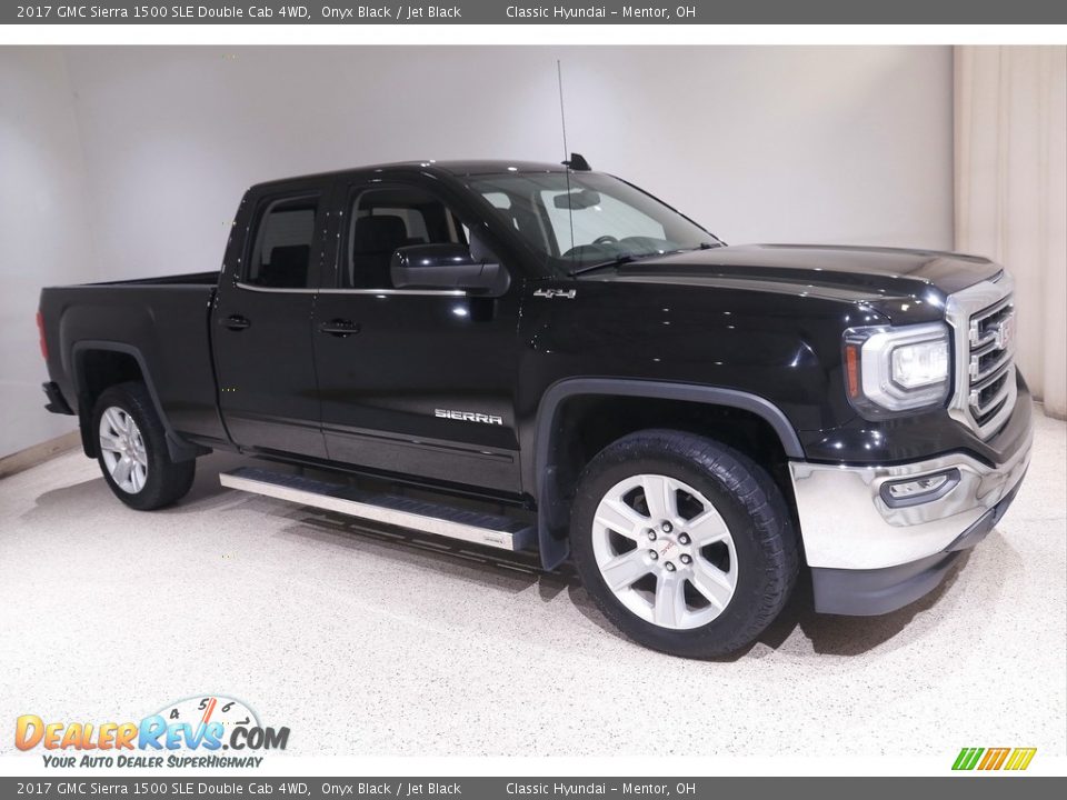2017 GMC Sierra 1500 SLE Double Cab 4WD Onyx Black / Jet Black Photo #1