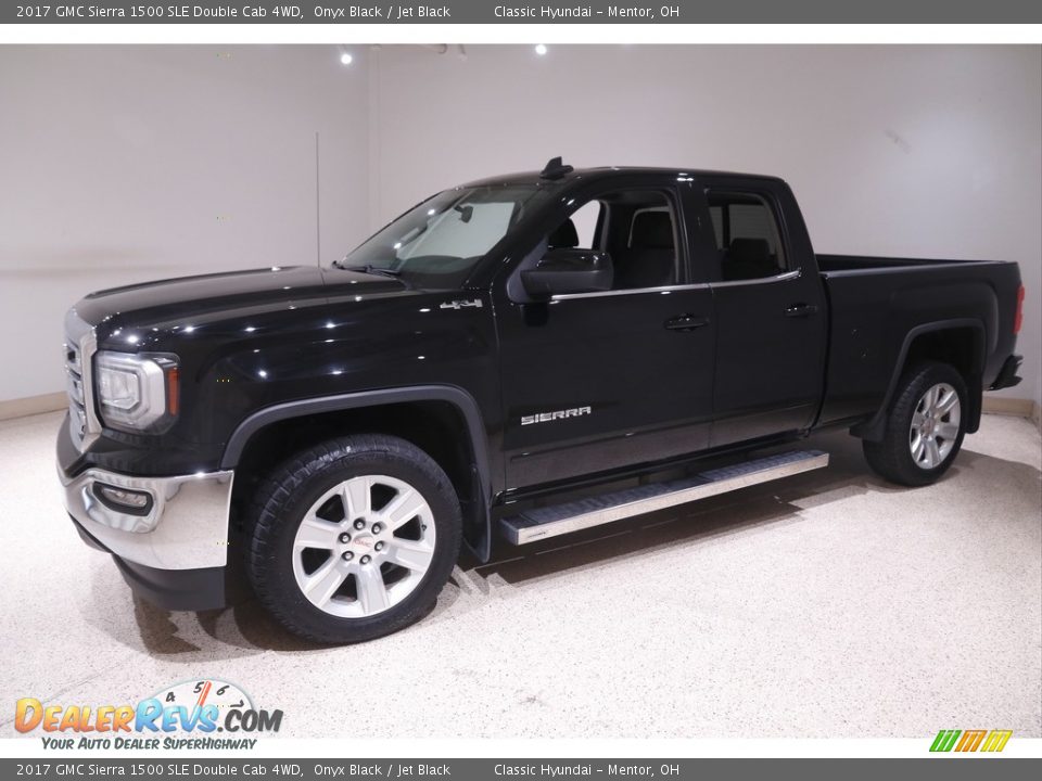 2017 GMC Sierra 1500 SLE Double Cab 4WD Onyx Black / Jet Black Photo #3