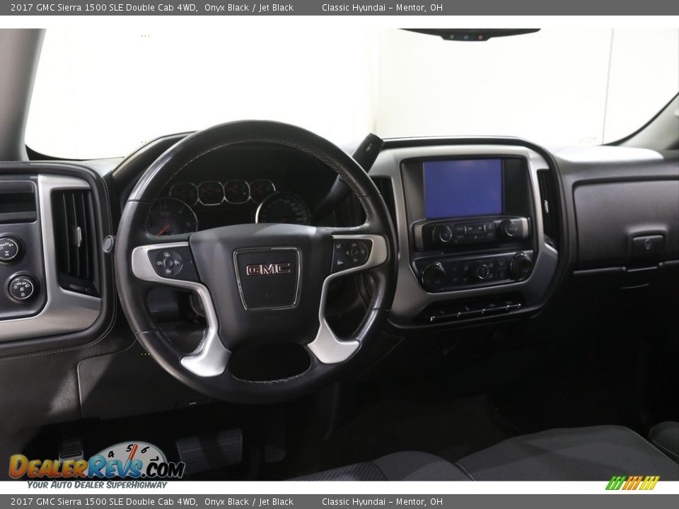 2017 GMC Sierra 1500 SLE Double Cab 4WD Onyx Black / Jet Black Photo #7