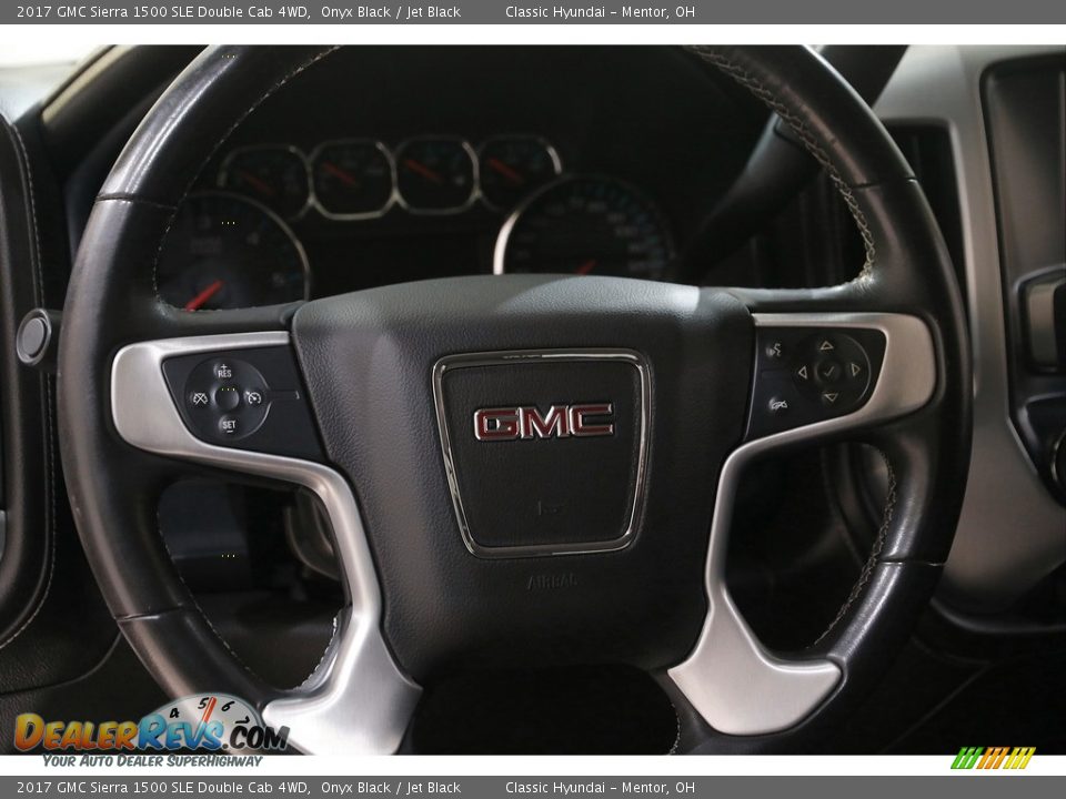 2017 GMC Sierra 1500 SLE Double Cab 4WD Onyx Black / Jet Black Photo #8
