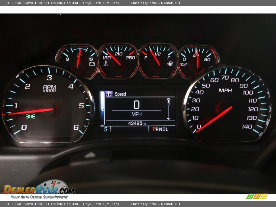 2017 GMC Sierra 1500 SLE Double Cab 4WD Onyx Black / Jet Black Photo #9