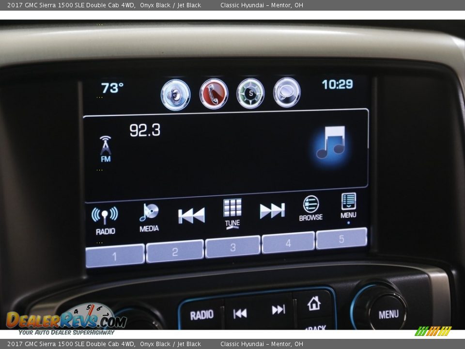 2017 GMC Sierra 1500 SLE Double Cab 4WD Onyx Black / Jet Black Photo #11