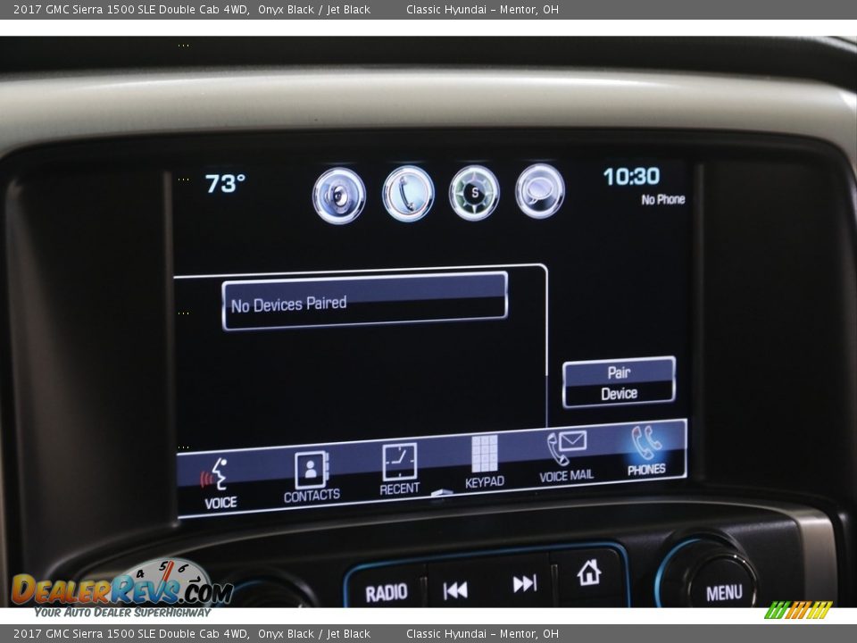 2017 GMC Sierra 1500 SLE Double Cab 4WD Onyx Black / Jet Black Photo #12