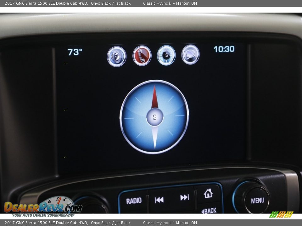 2017 GMC Sierra 1500 SLE Double Cab 4WD Onyx Black / Jet Black Photo #13