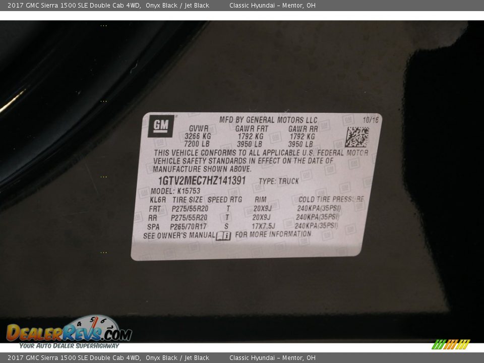2017 GMC Sierra 1500 SLE Double Cab 4WD Onyx Black / Jet Black Photo #24
