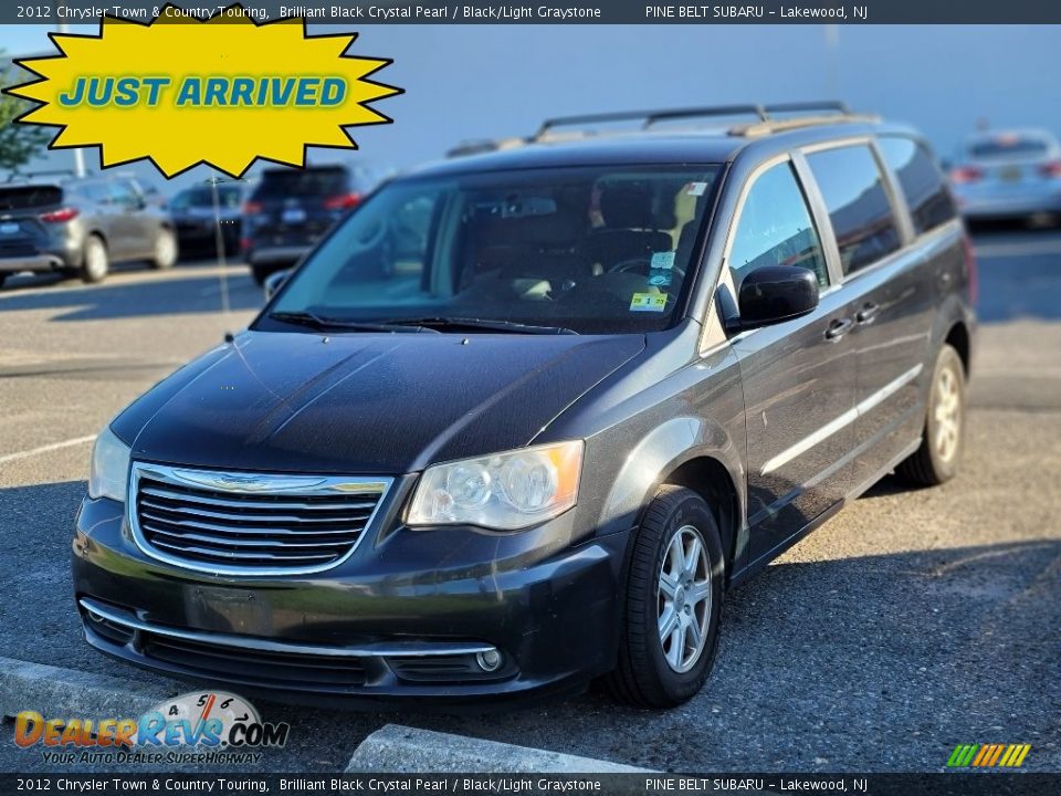 2012 Chrysler Town & Country Touring Brilliant Black Crystal Pearl / Black/Light Graystone Photo #1