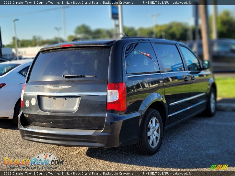 2012 Chrysler Town & Country Touring Brilliant Black Crystal Pearl / Black/Light Graystone Photo #6