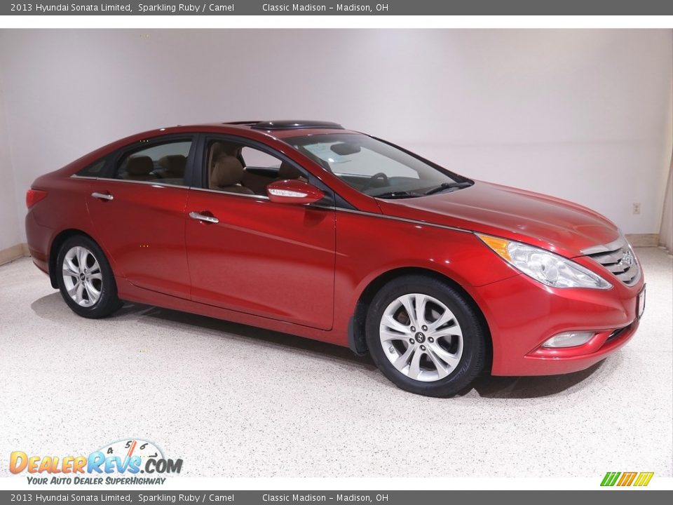 2013 Hyundai Sonata Limited Sparkling Ruby / Camel Photo #1