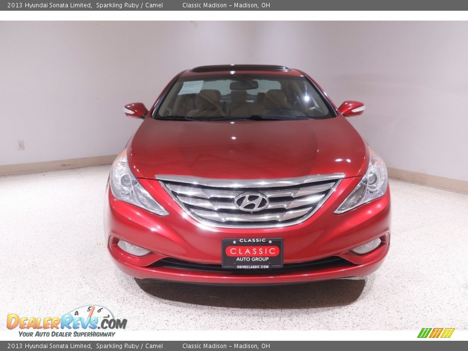 2013 Hyundai Sonata Limited Sparkling Ruby / Camel Photo #2