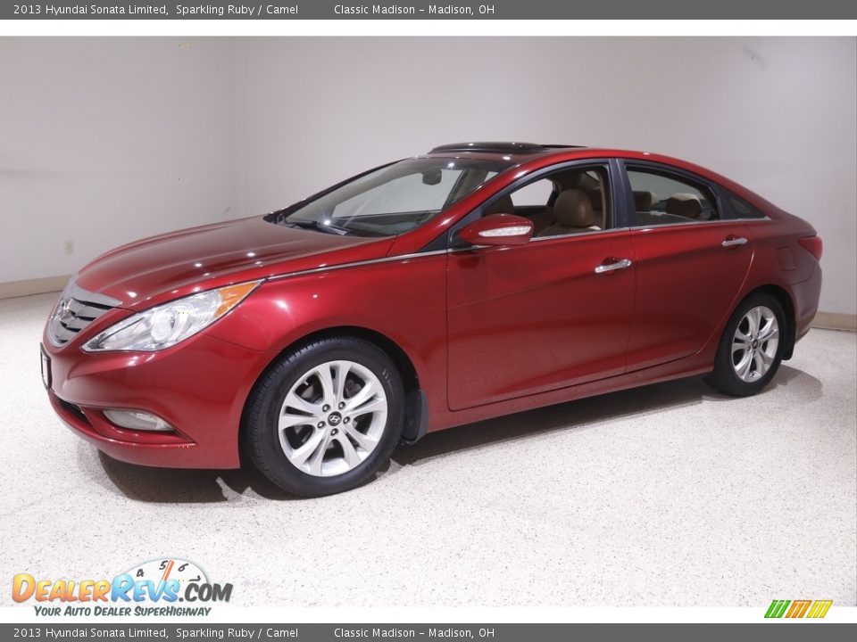 2013 Hyundai Sonata Limited Sparkling Ruby / Camel Photo #3