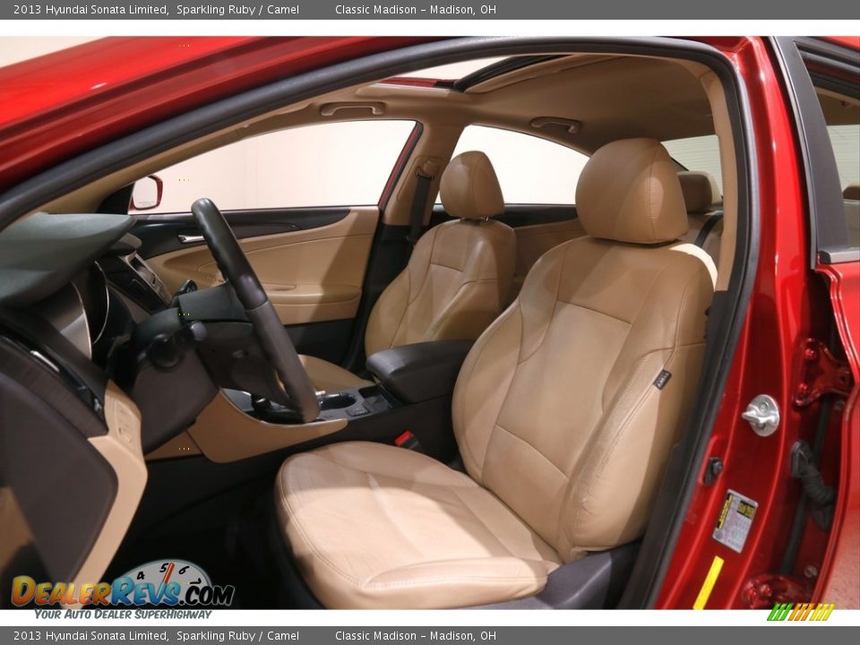 2013 Hyundai Sonata Limited Sparkling Ruby / Camel Photo #5