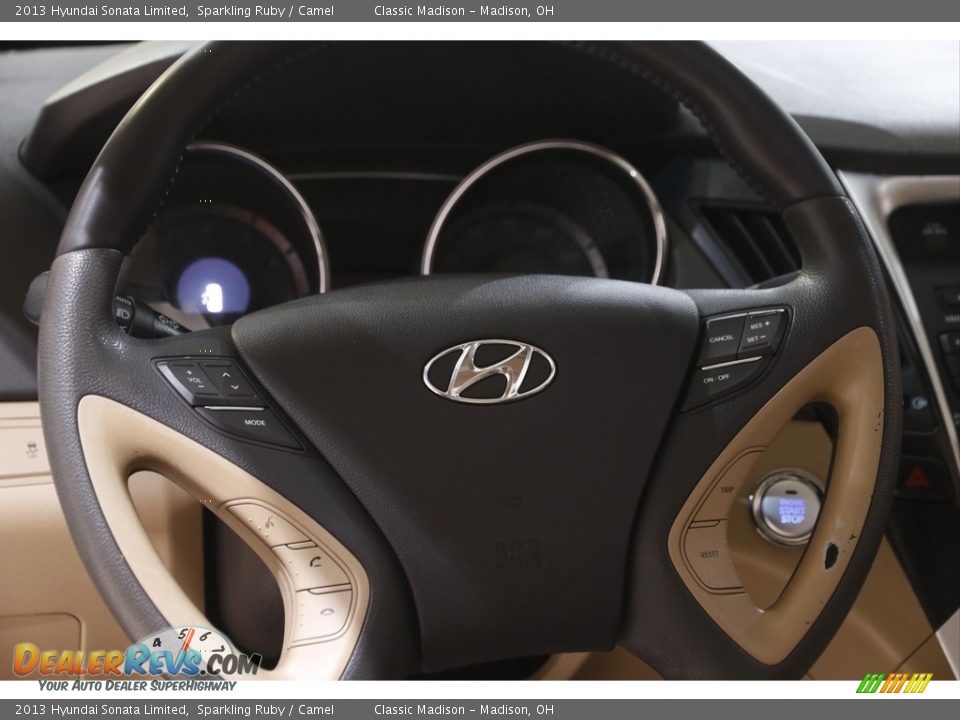 2013 Hyundai Sonata Limited Sparkling Ruby / Camel Photo #7