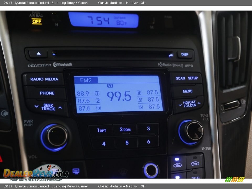 2013 Hyundai Sonata Limited Sparkling Ruby / Camel Photo #10