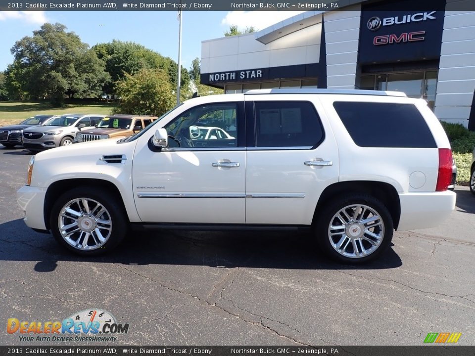 2013 Cadillac Escalade Platinum AWD White Diamond Tricoat / Ebony Photo #2