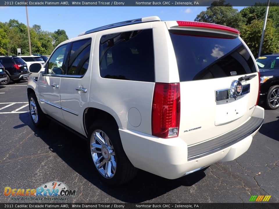 2013 Cadillac Escalade Platinum AWD White Diamond Tricoat / Ebony Photo #3