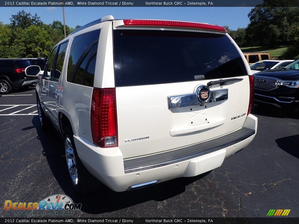 2013 Cadillac Escalade Platinum AWD White Diamond Tricoat / Ebony Photo #5