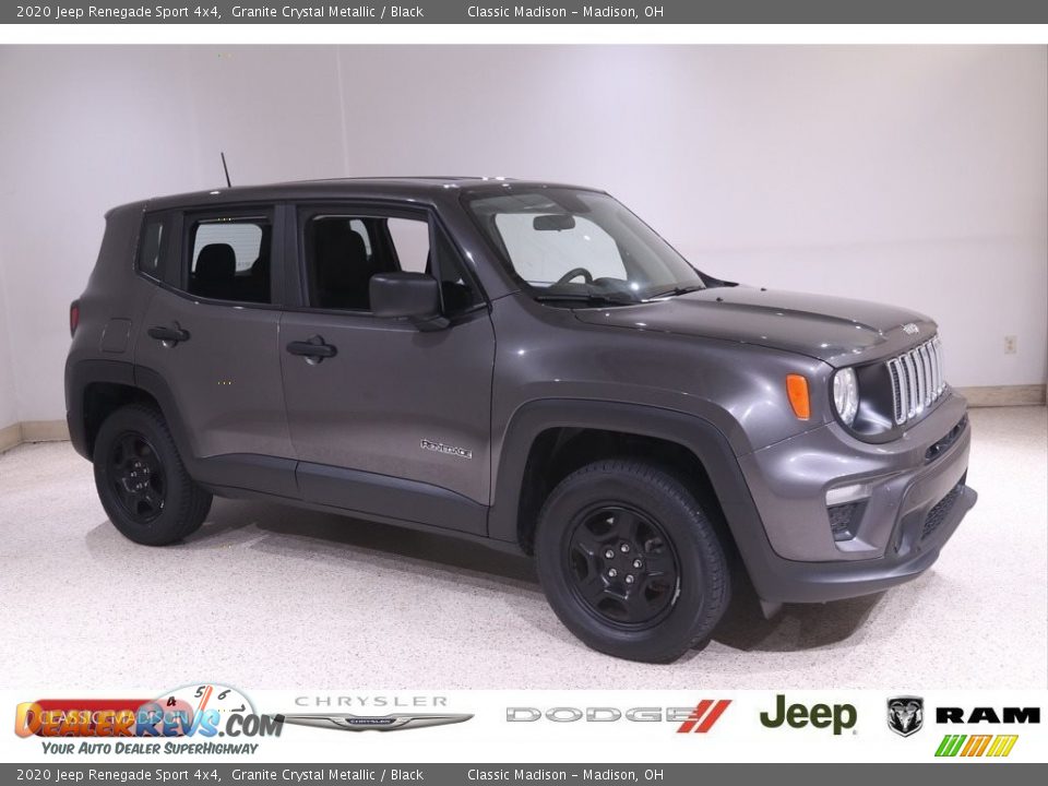 2020 Jeep Renegade Sport 4x4 Granite Crystal Metallic / Black Photo #1