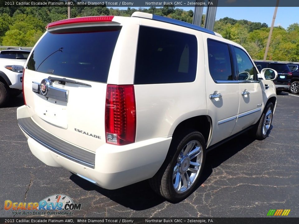 2013 Cadillac Escalade Platinum AWD White Diamond Tricoat / Ebony Photo #6