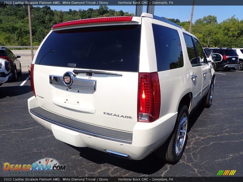 2013 Cadillac Escalade Platinum AWD White Diamond Tricoat / Ebony Photo #7