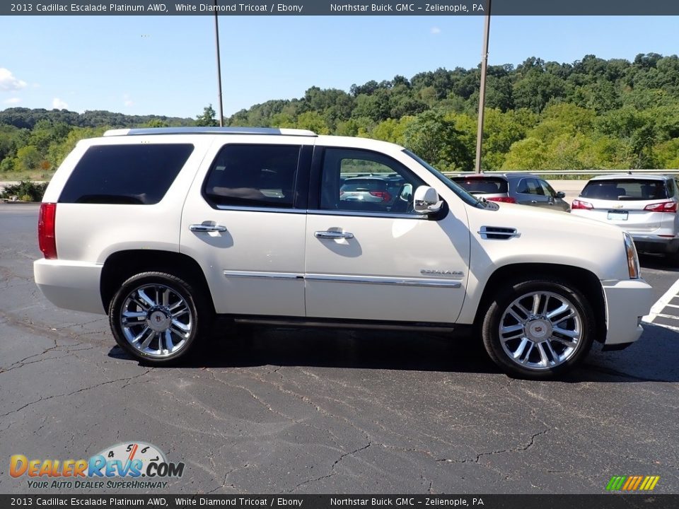 2013 Cadillac Escalade Platinum AWD White Diamond Tricoat / Ebony Photo #8