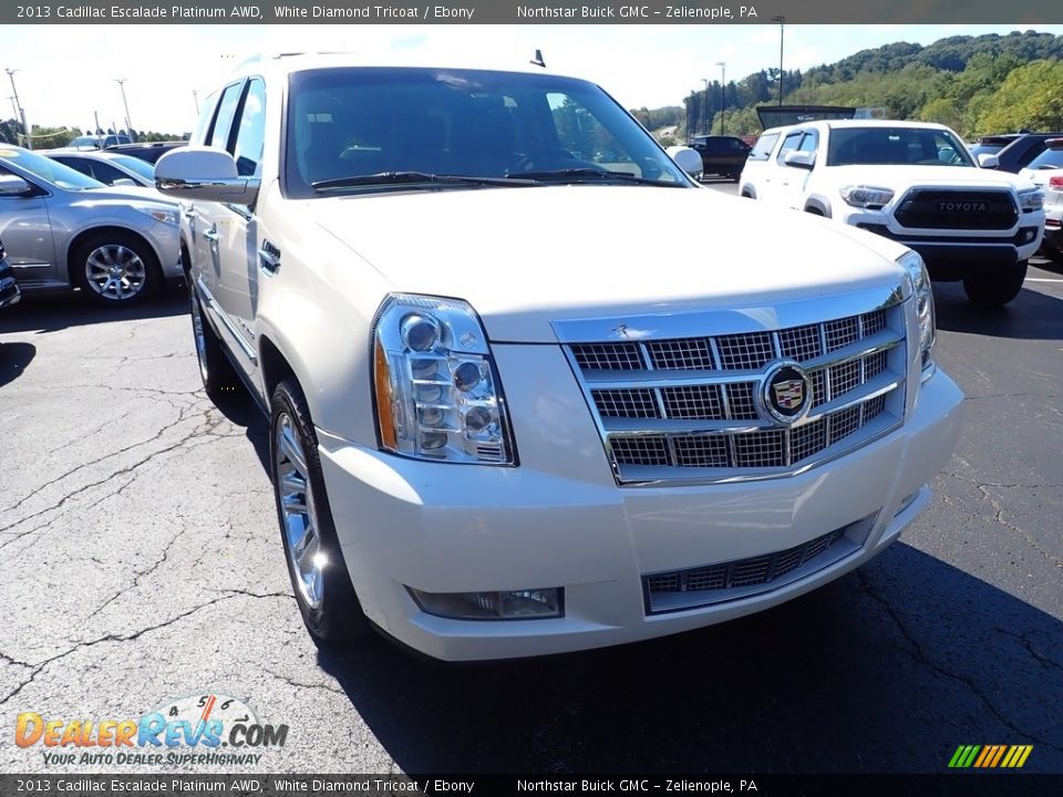 2013 Cadillac Escalade Platinum AWD White Diamond Tricoat / Ebony Photo #10